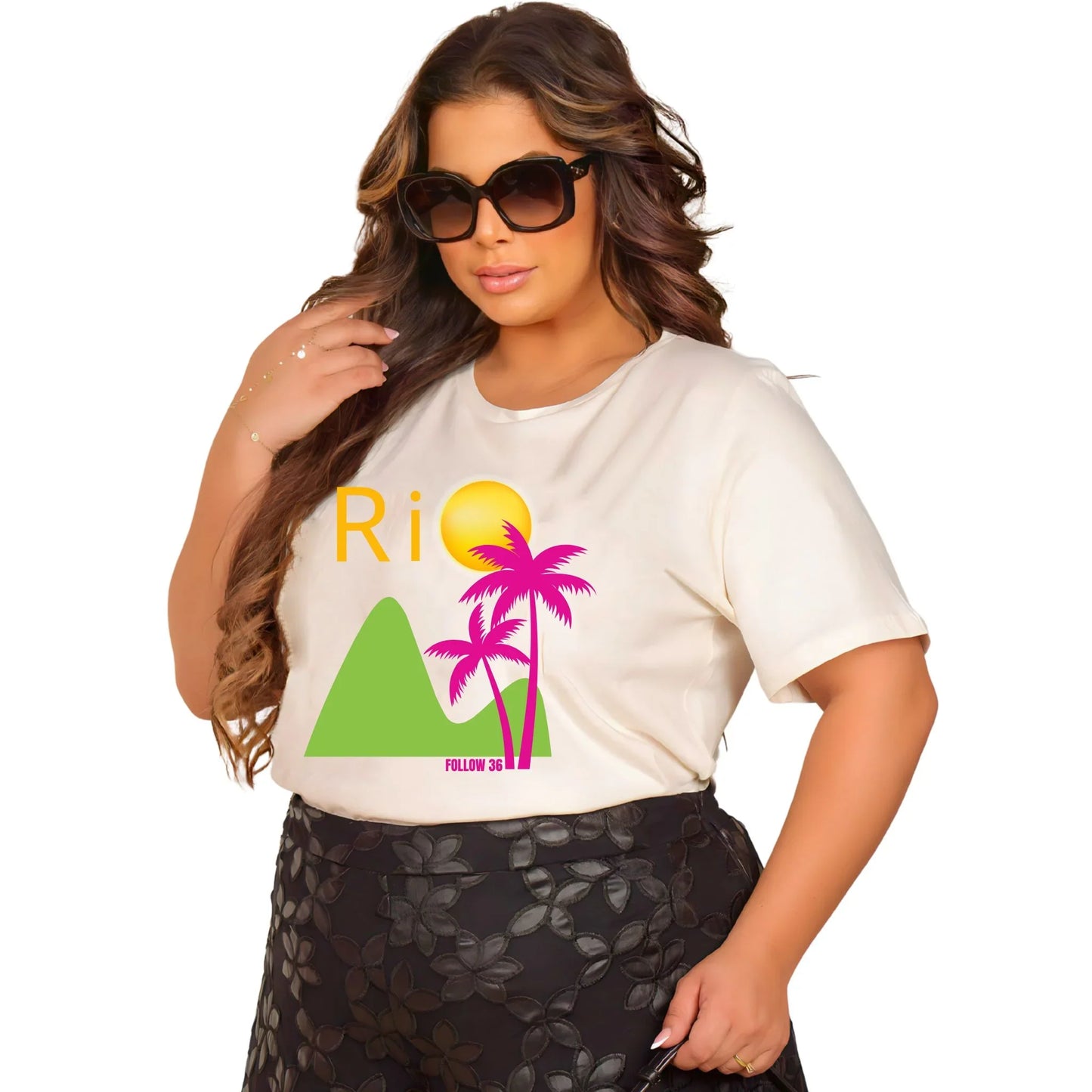Camiseta Manga Curta Off-White - Rio Coqueiro