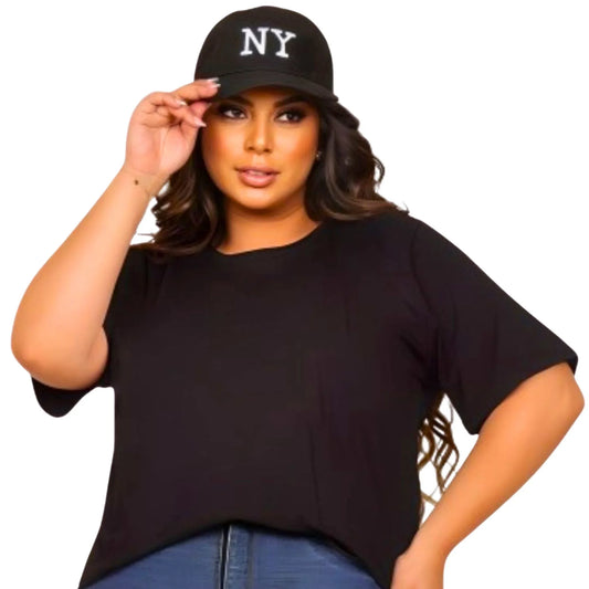 Camiseta Manga Curta Preto - Lisa