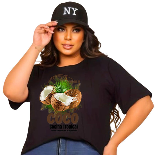 Camiseta Manga Curta Preto - Coco