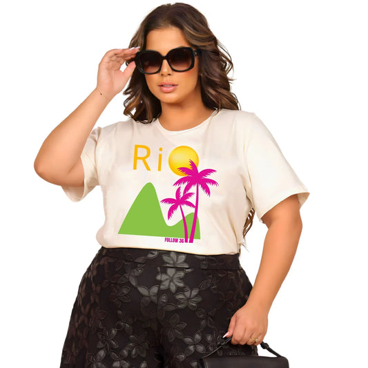 Camiseta Manga Curta Off-White - Rio Coqueiro