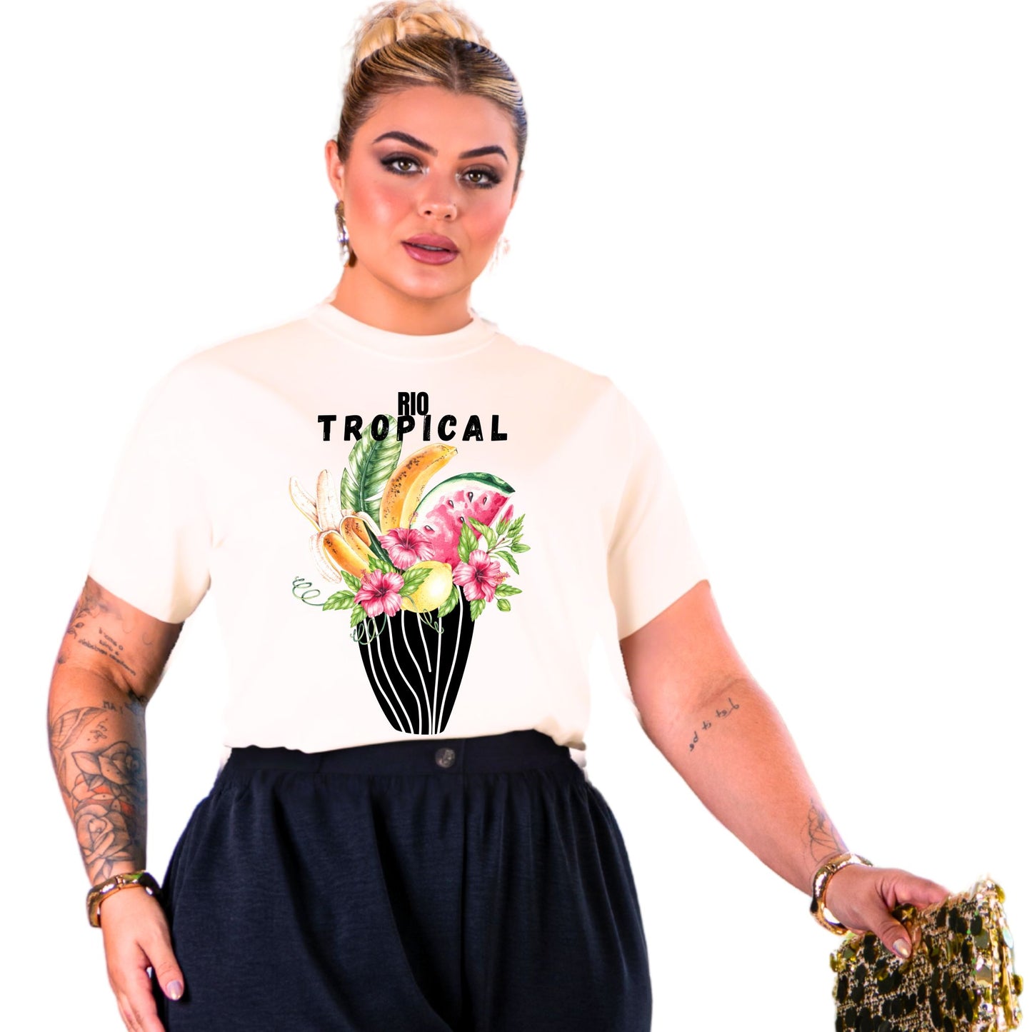 Camiseta Manga Curta Off-White - Rio Tropical