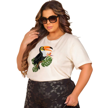 Camiseta Manga Curta Off-White - Tucano