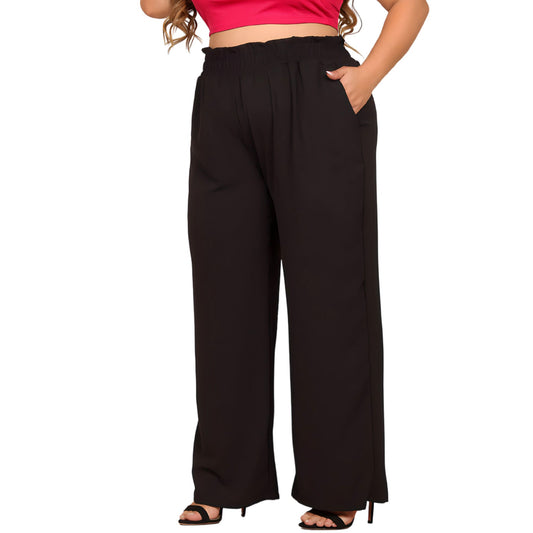 Pantalona Tecido Viscolycra Malha Premium - Preta