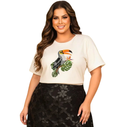 Camiseta Manga Curta Off-White - Tucano