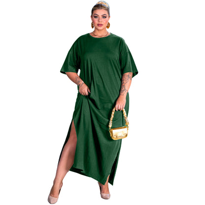 Vestido Longo Verde Escuro - Liso