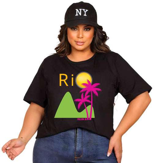 Camiseta Manga Curta Preto - Rio Coqueiro