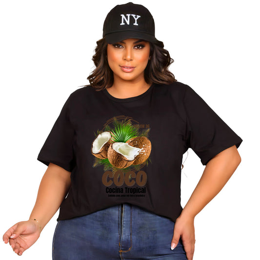 Camiseta Manga Curta Preto - Coco