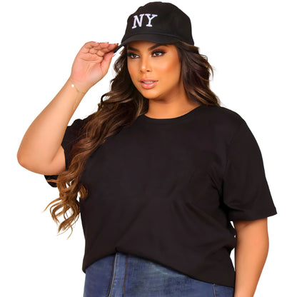 Camiseta Manga Curta Preto - Lisa