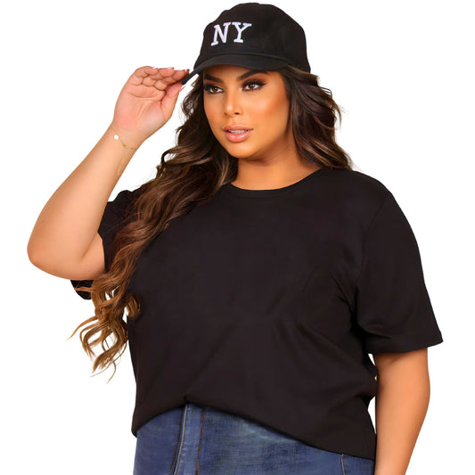 Camiseta Manga Curta Preto - Lisa