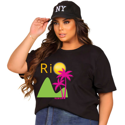 Camiseta Manga Curta Preto - Rio Coqueiro