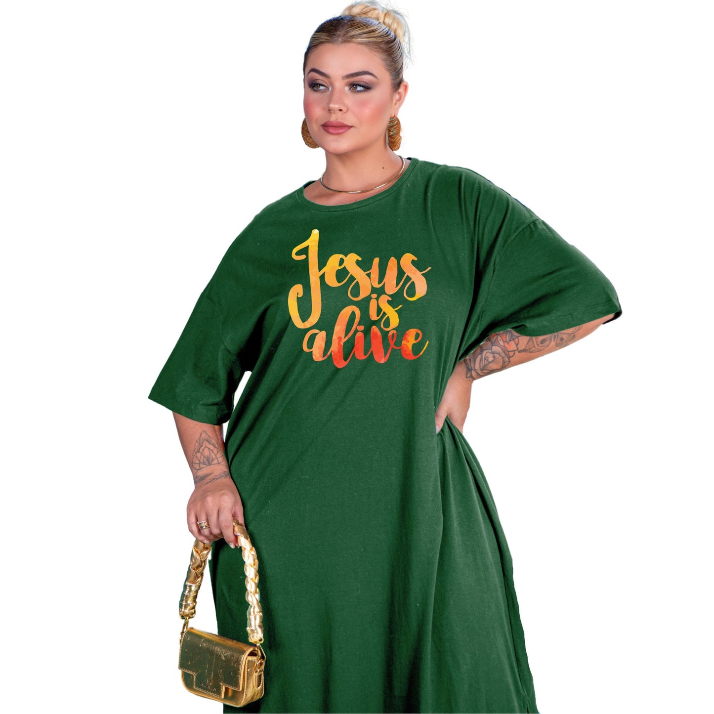 Vestido Longo Verde Escuro - Jesus