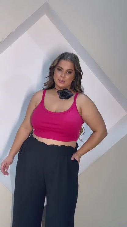 Pantalona Tecido Viscolycra Malha Premium - Preta